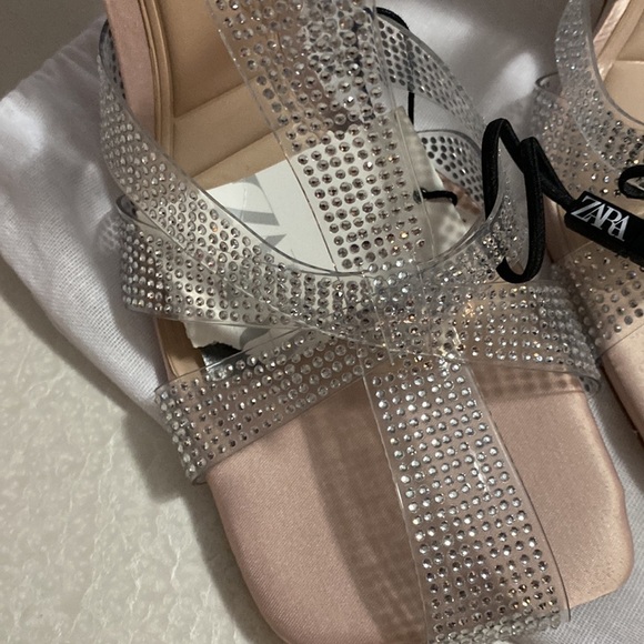 Zara VINYL HEELED CAGE TRANSPARENT SANDALS SZ US 10 EU 41 - Picture 7 of 12